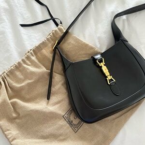 Gucci Jackie black 1961 Leather 2 Way Shoulder Bag